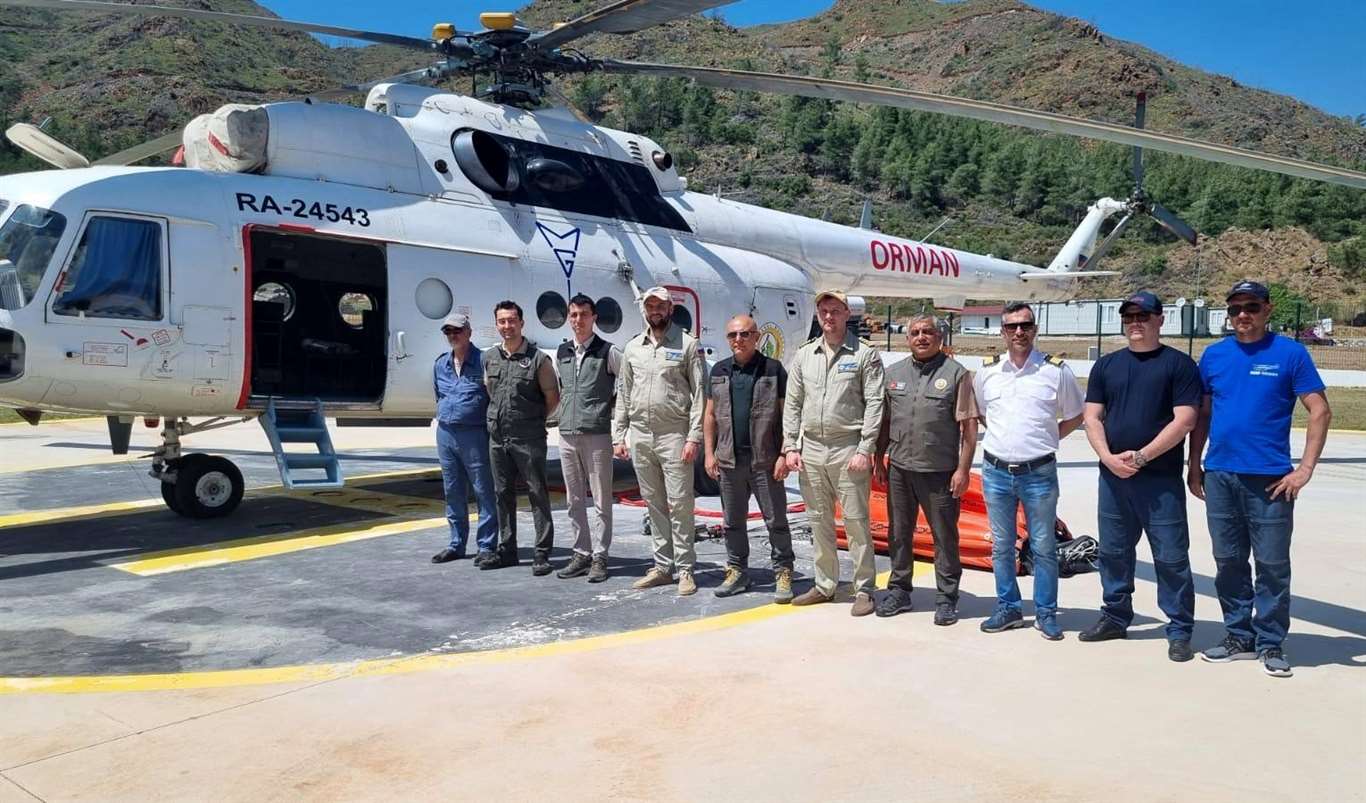 Muğla'da ilk yangın helikopteri göreve başladı haberi