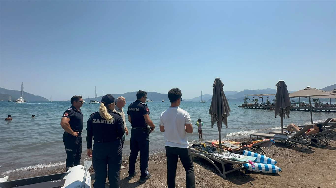 Marmaris'te sahillere sıkı denetim haberi