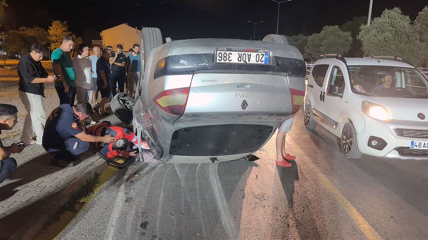    Menteşe'de otomobil takla attı: 1 yaralı haberi