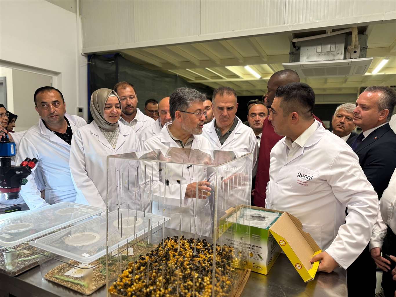 Bakan Yumaklı, Fethiye'de faydalı böcek üretim tesisini inceledi haberi