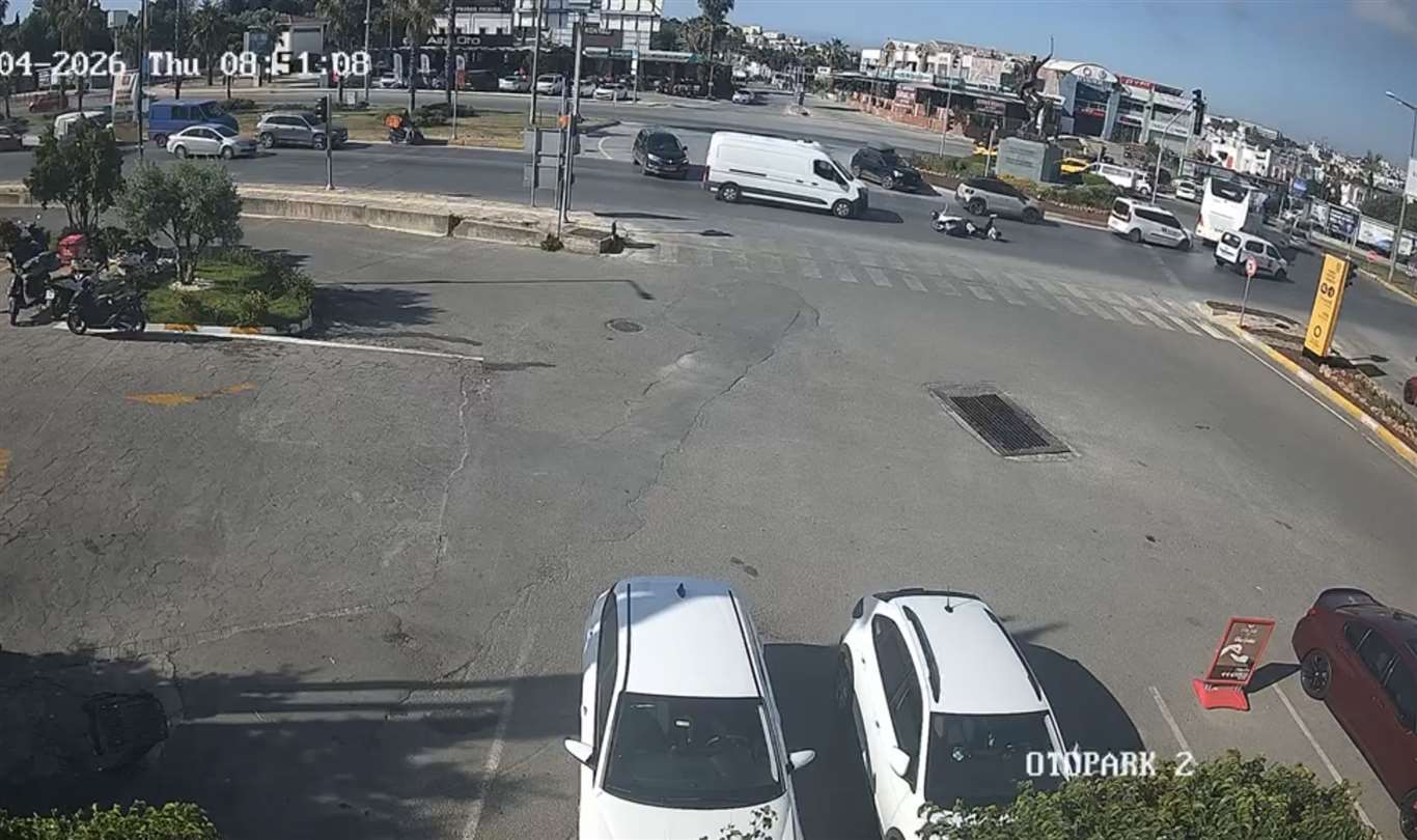 Bodrum'daki kaza kamerada: 