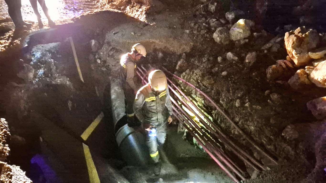 Bodrum'da ana isale hattı patladı haberi
