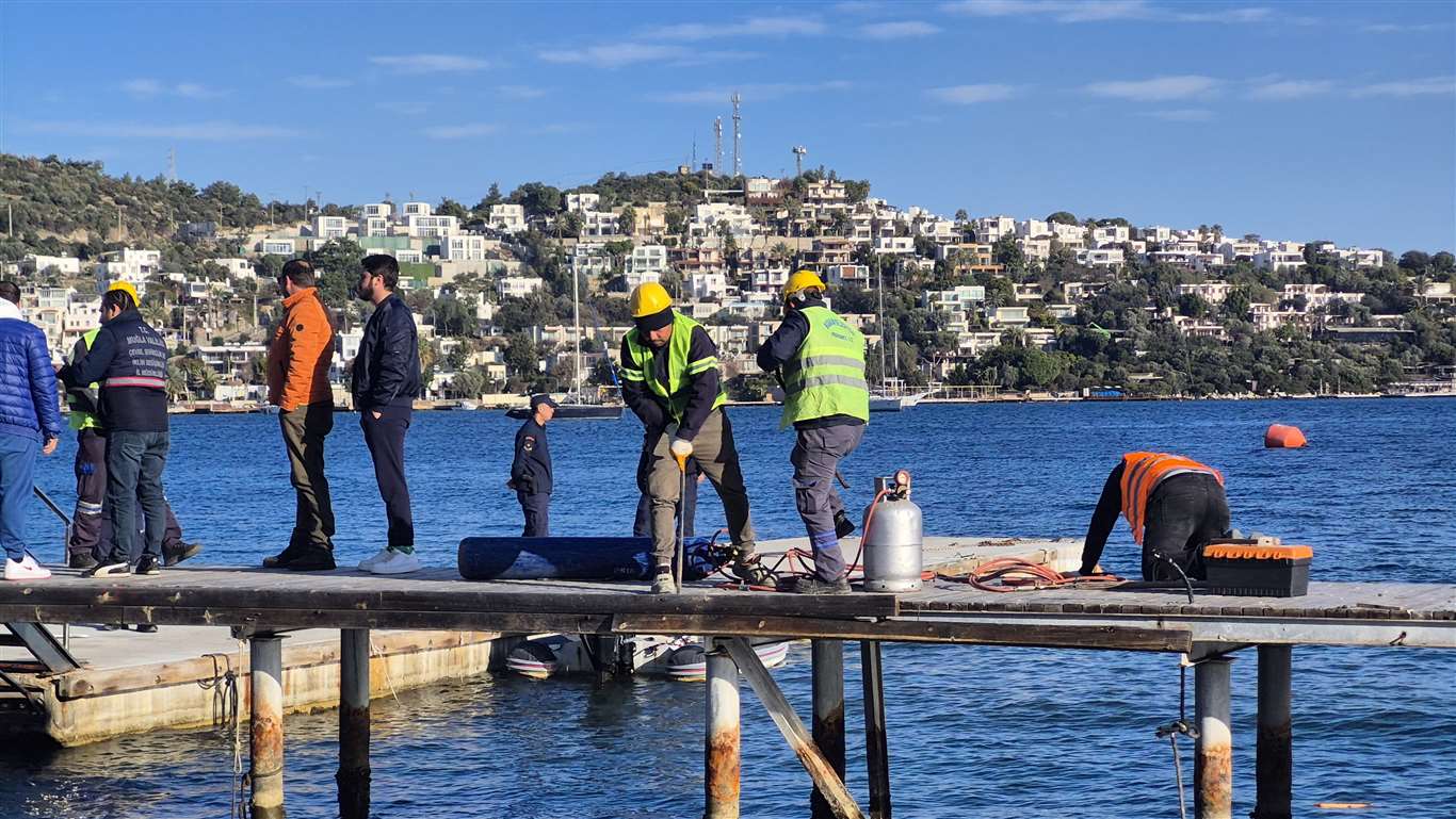 Bodrum'da kaçak liman yıkıldı haberi