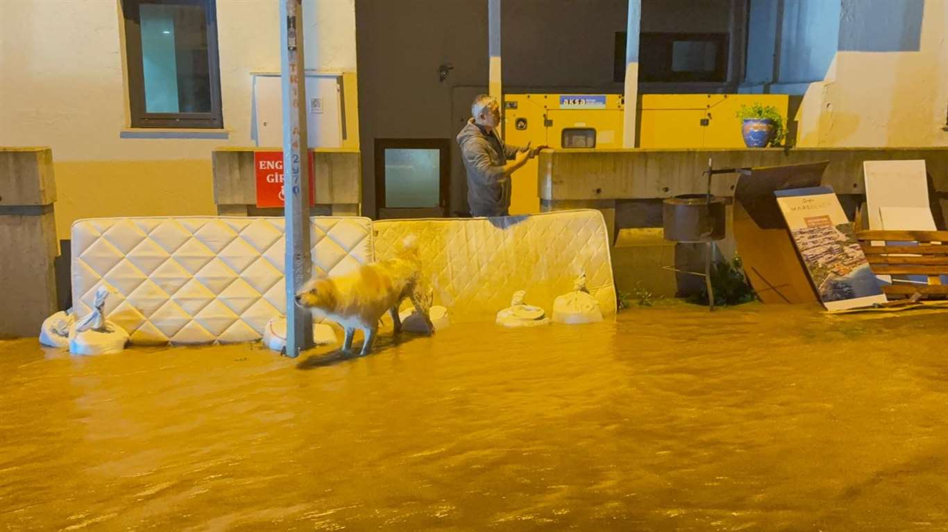  Bodrum'u sel vurdu, evler ve iş yerlerini su bastı haberi