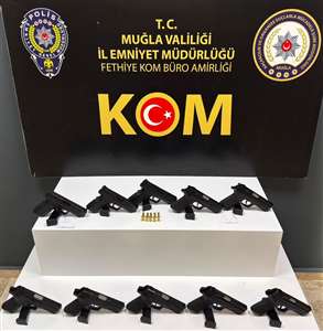 Fethiye'de 10 ruhsatsız tabanca ele geçirildi haberi