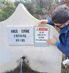 Datça'da beş çeşme, içme suyuna uygun bulunmadı haberi