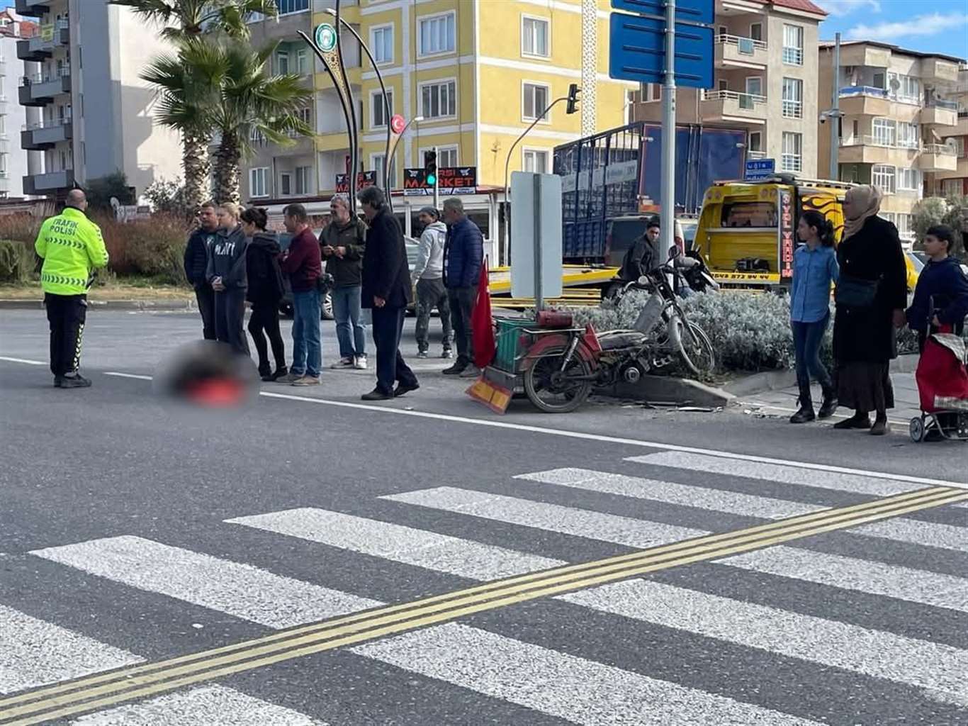  Engelli motosiklet sürücüsü kazada yaralandı haberi