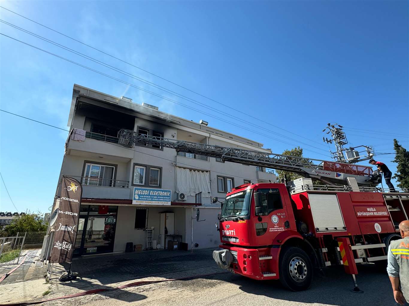 Fethiye'de çakmakla oyun yangın çıkardı haberi