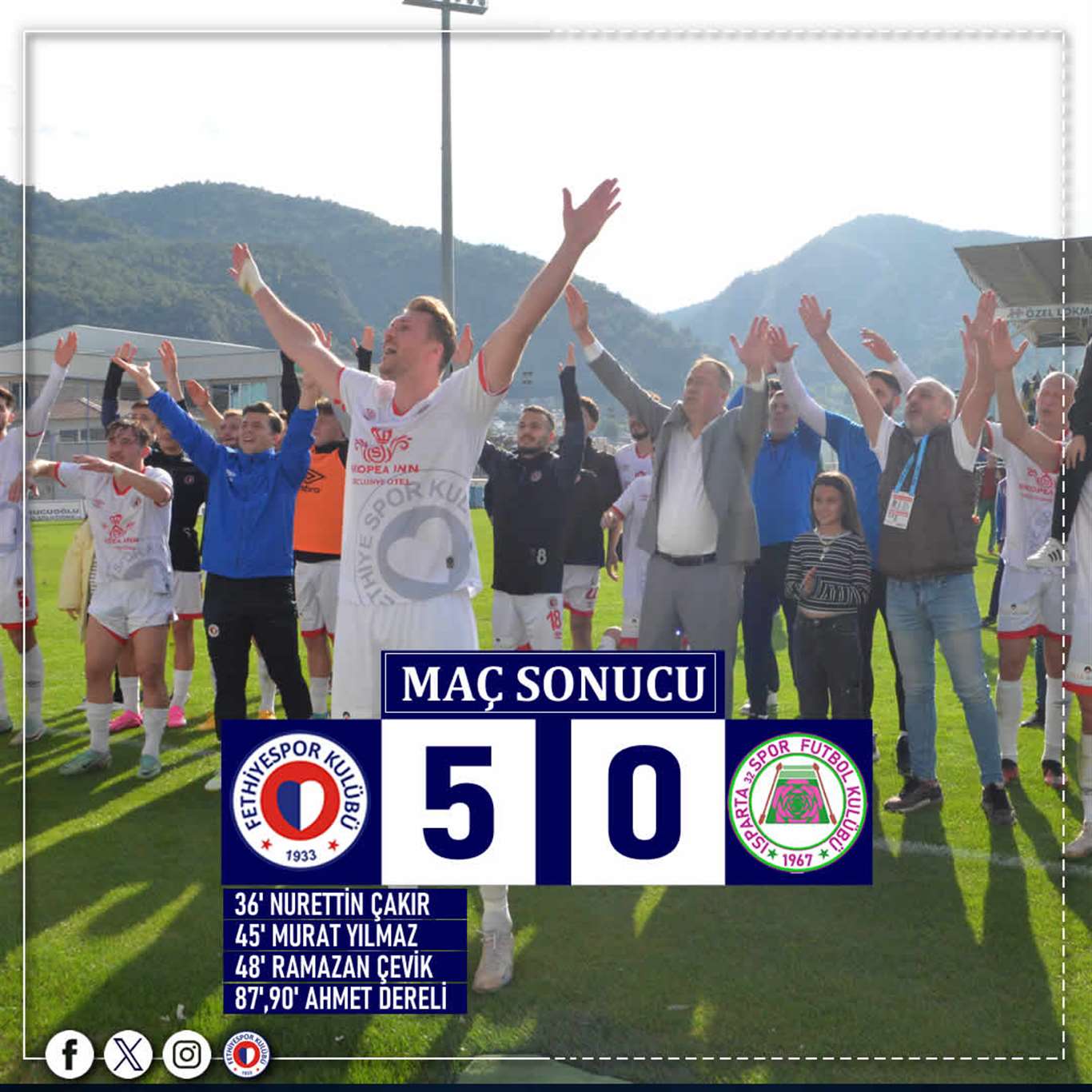 Fethiyespor rakibini 5-0 mağlup etti haberi