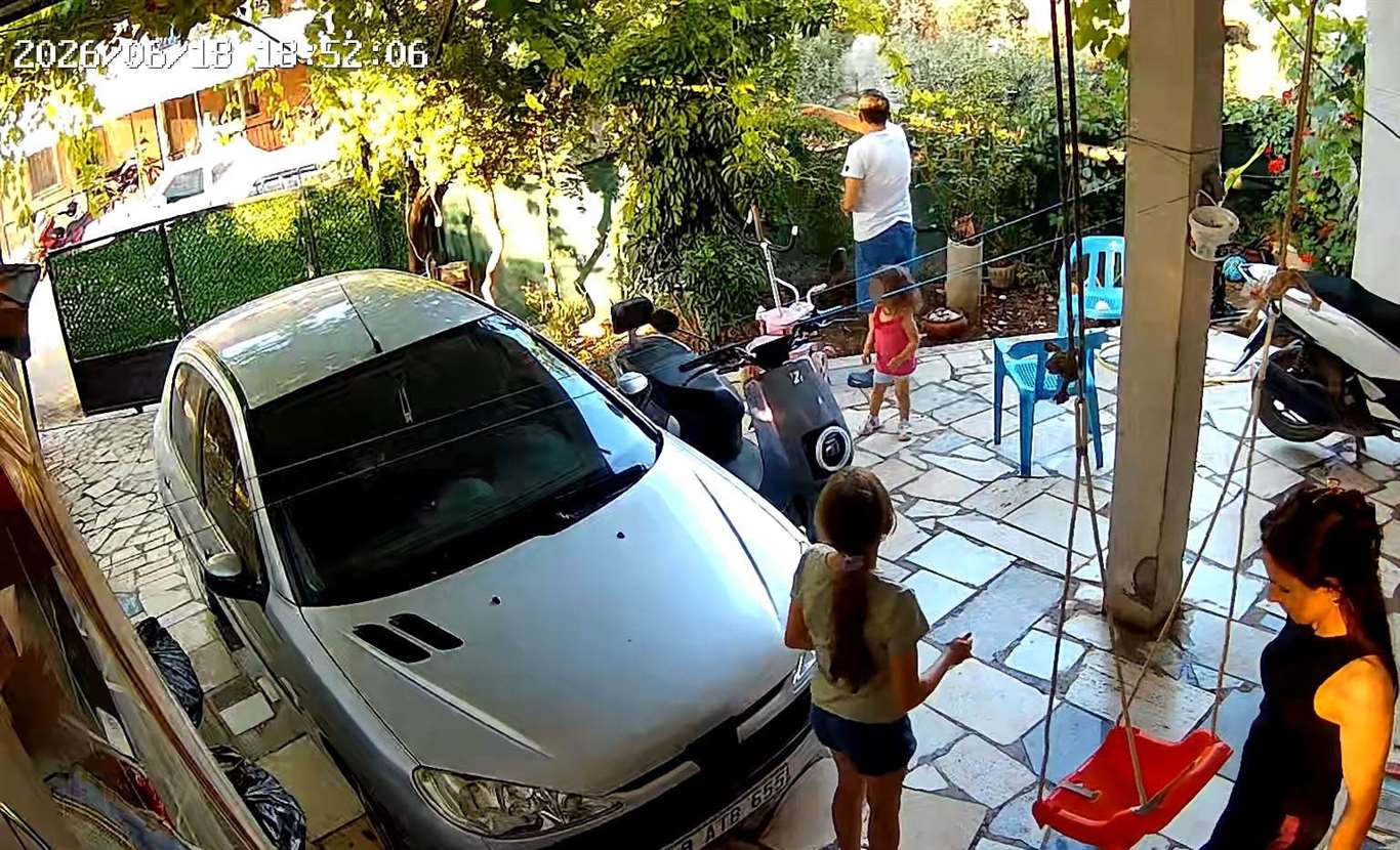Fethiye'deki komşu dehşeti kamerada haberi