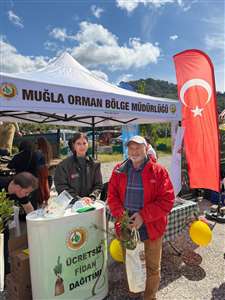 Göcek'teki festivalde 3 bin fidan vatandaşlara dağıtıldı haberi