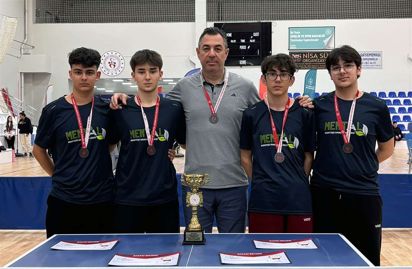 Menteşe Anadolu Lisesi'nden masa tenisinde Türkiye üçüncülüğü haberi