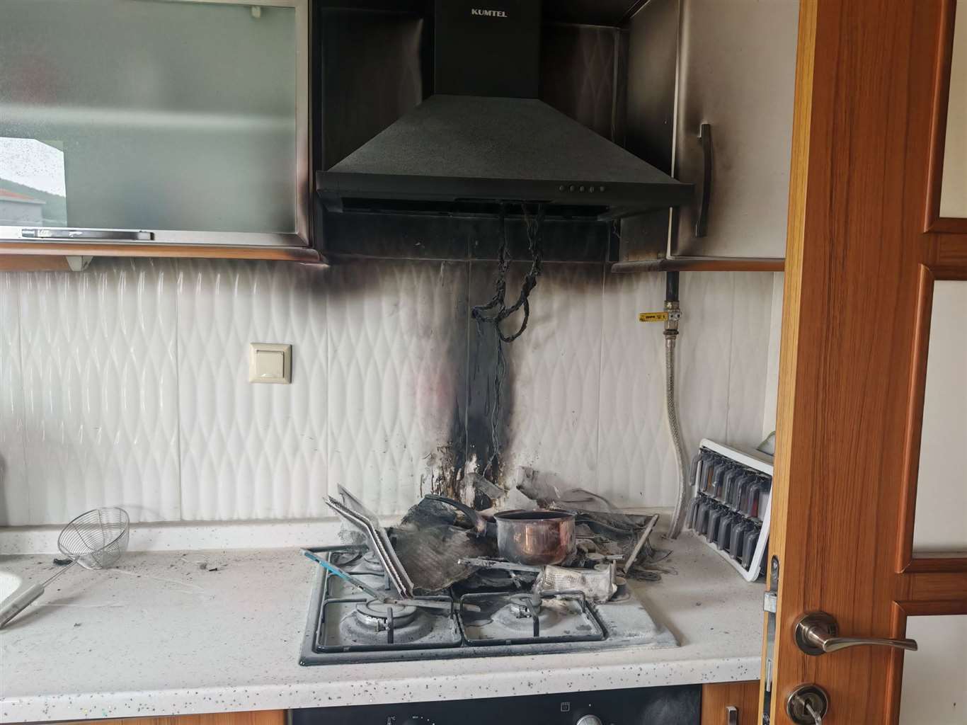 Menteşe TOKİ konutlarında yangın haberi