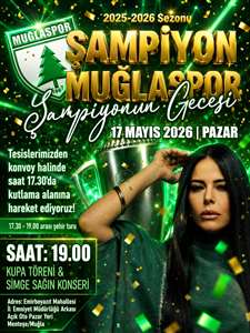Muğlaspor'da şampiyonluk coşkusu Simge Sağın konseriyle taçlanacak haberi
