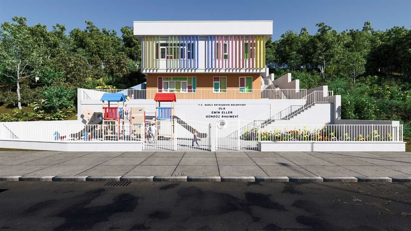 Ula'ya doğayla iç içe 65 çocuk kapasiteli gündüz bakımevi haberi