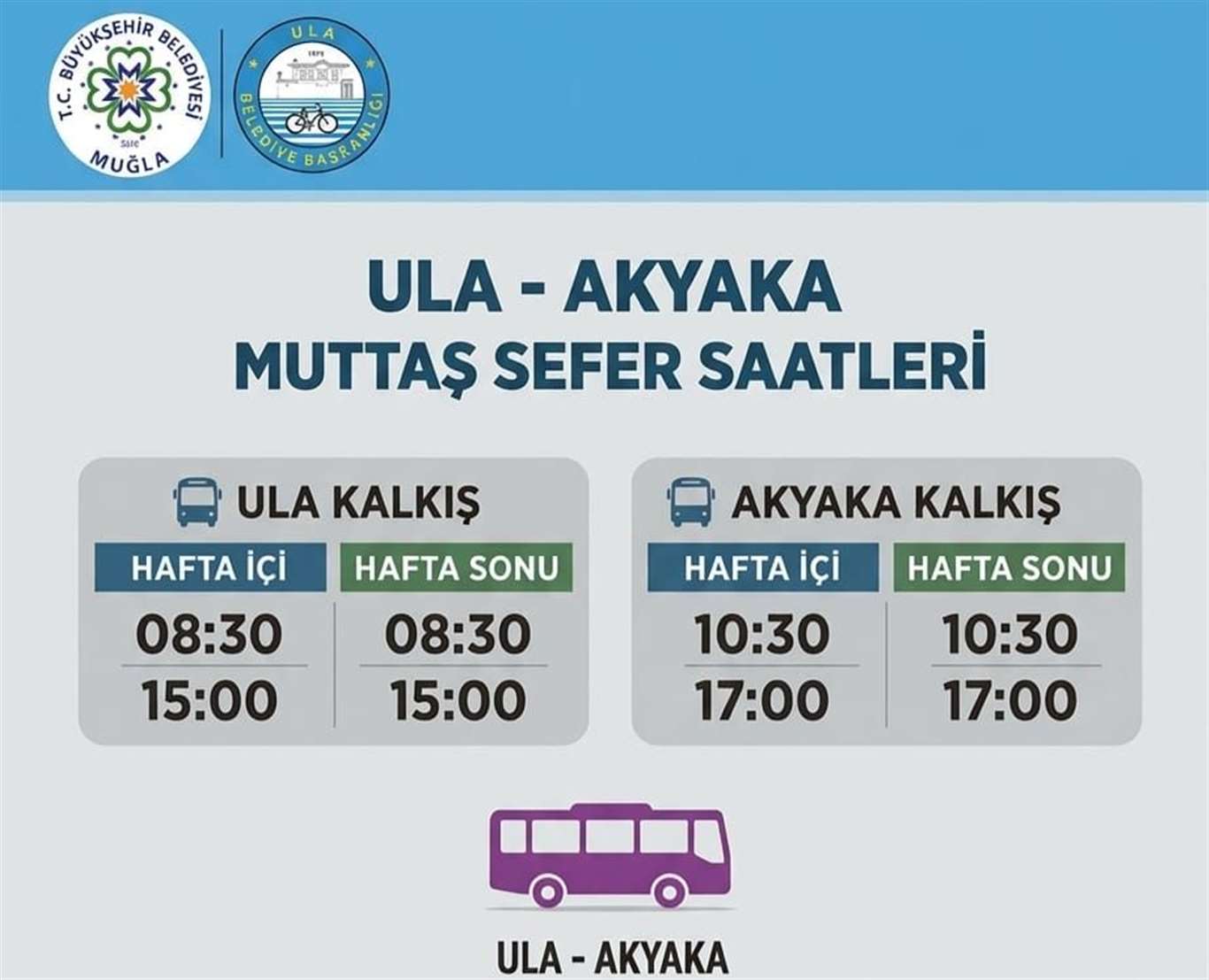 Ula-Akyaka arasında düzenli seferler başladı haberi
