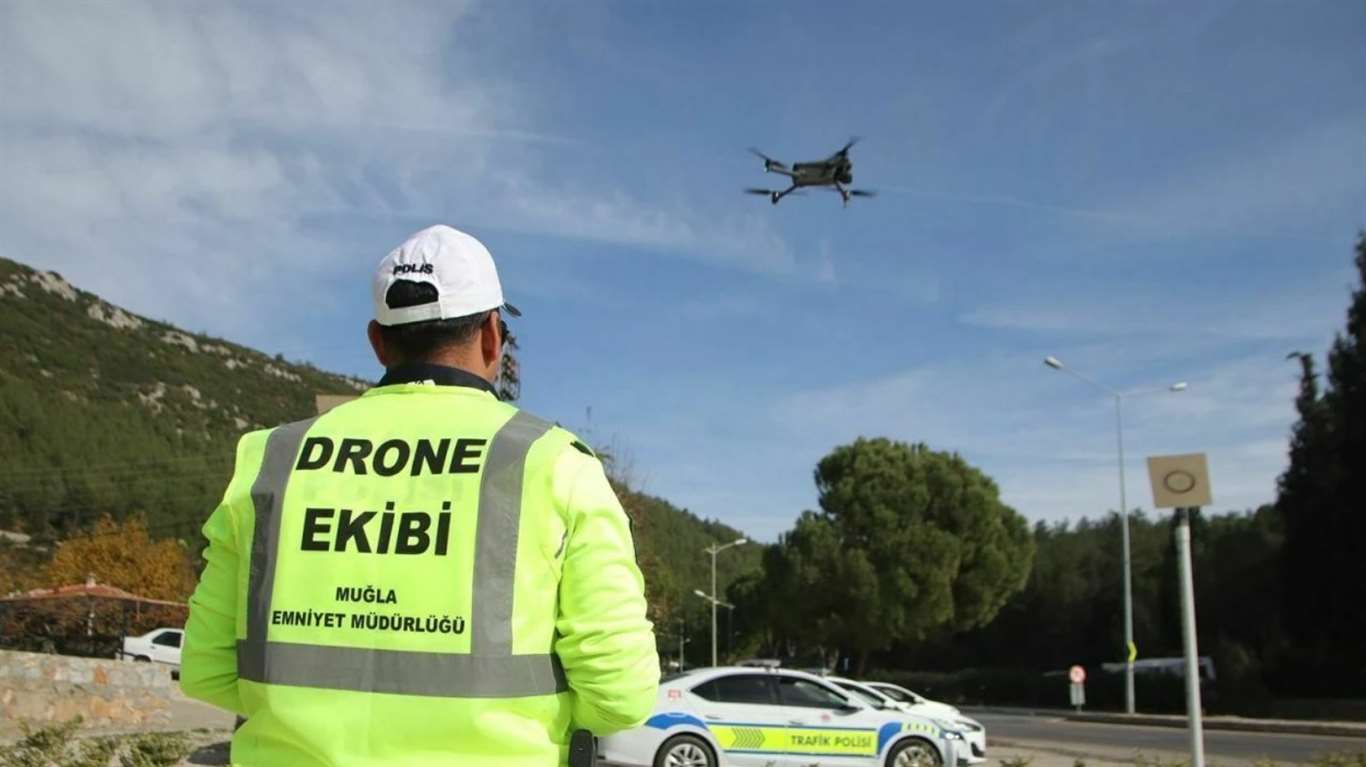 Yatağan’da drone destekli trafik denetimi haberi